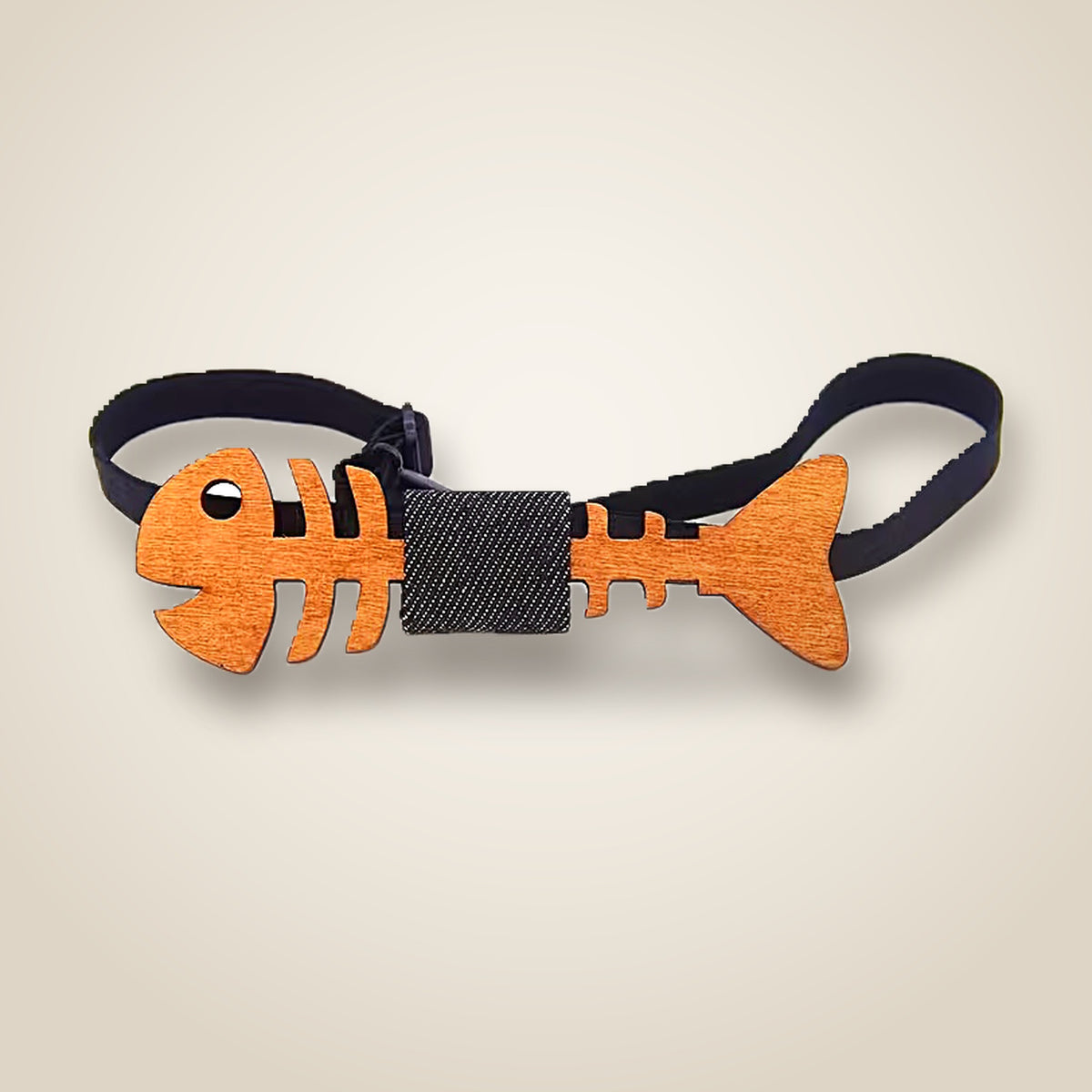 Laser-Cut Wood: Fishbone bowtie