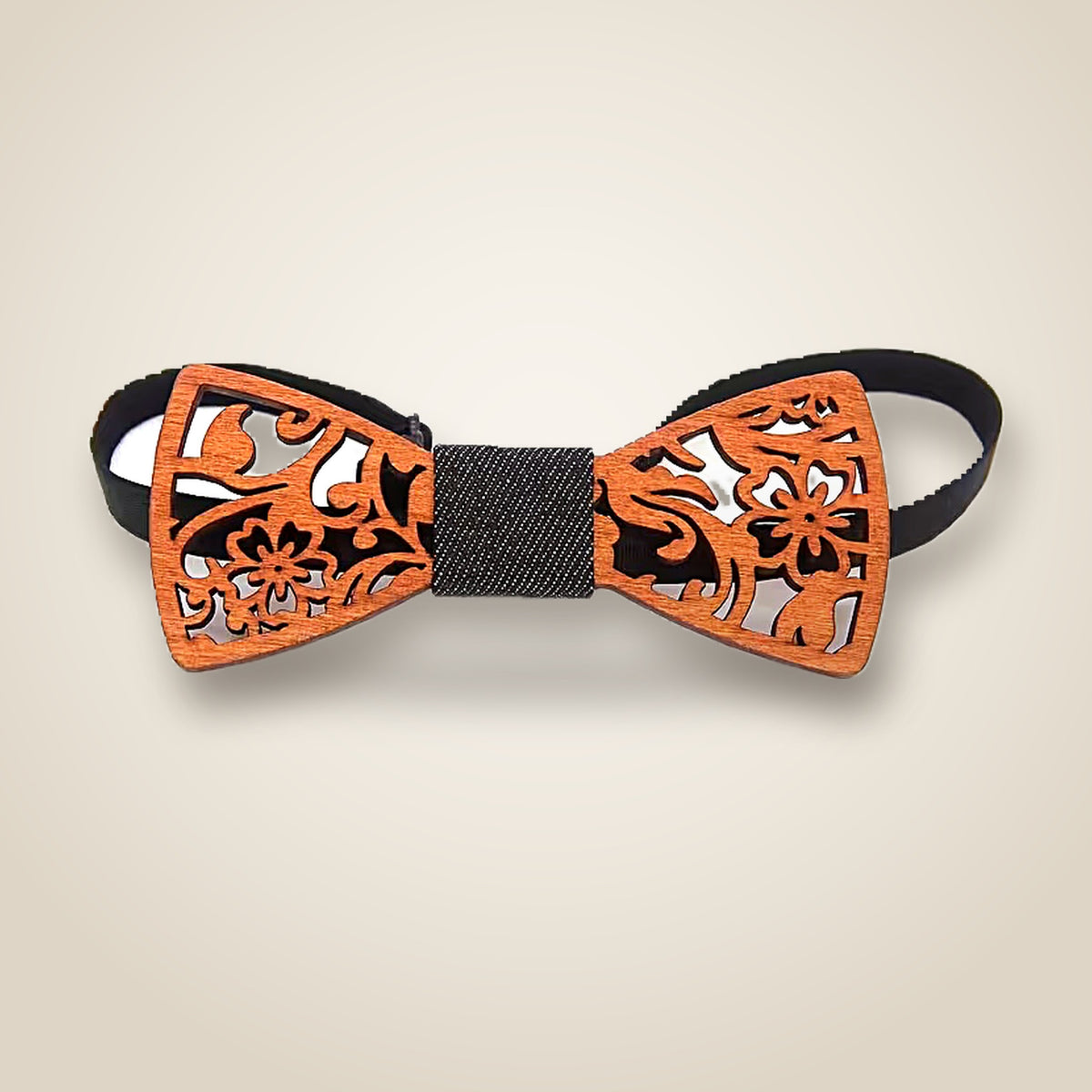 Laser-Cut Wood: Petite Floral bowtie